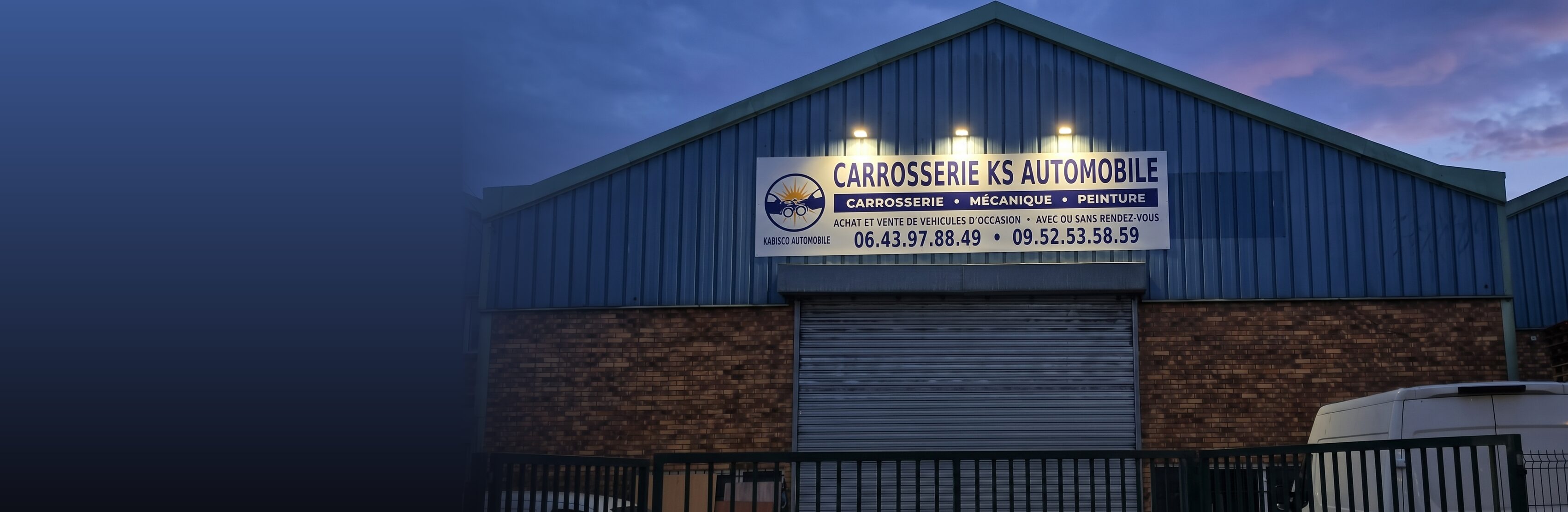 Façade de l'atelier Carrosserie KS Automobile – Kabisco Automobile à Villeneuve-le-Roi